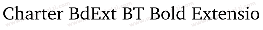 Charter BdExt BT Bold Extension字体转换